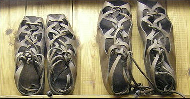 and romans wore sandals and boots made from leather and wood romans ...