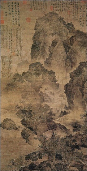 Huge size Ancient Chinese Art Northern Song Dynasty Wang Ximeng's Seiko mounting 
